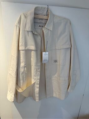 Snow Peak Cream Canvas Utility Shirt